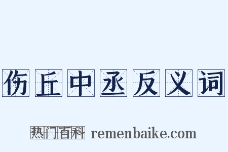 伤丘中丞反义词是什么意思的图片